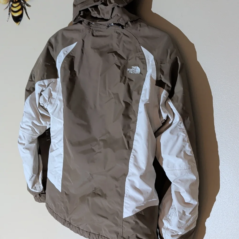The North Face Taupe Jacket with White Side Panels - Picture 10 of 14
